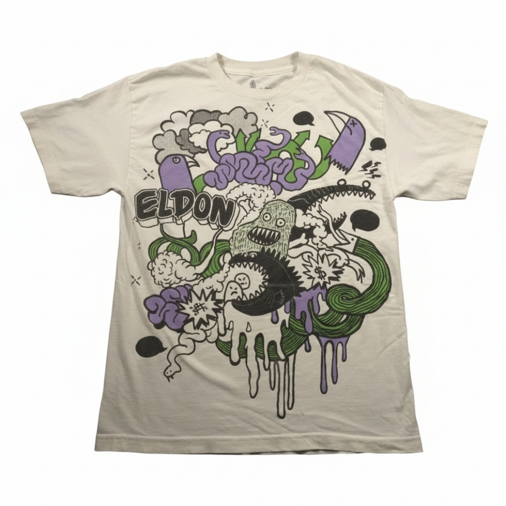 Eldon Abstract‎ Monster Graphic Tee Y2K Streetwear Size Medium